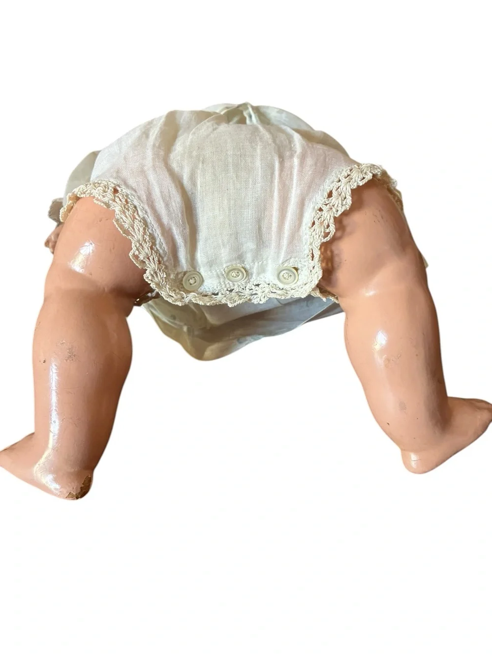Pudgy Peggy Vintage-style White Baby Doll with Blonde Hair - Kids Toys